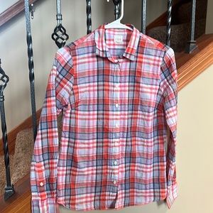 Women’s plaid J.Crew button-down size small